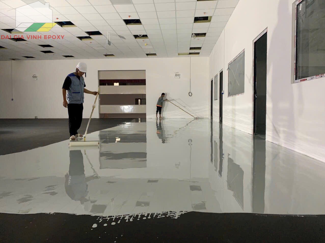 Dịch vụ thi công sơn sàn Epoxy tại KCN Thường Tân 2 Ưu điểm của thi công sơn sàn Epoxy