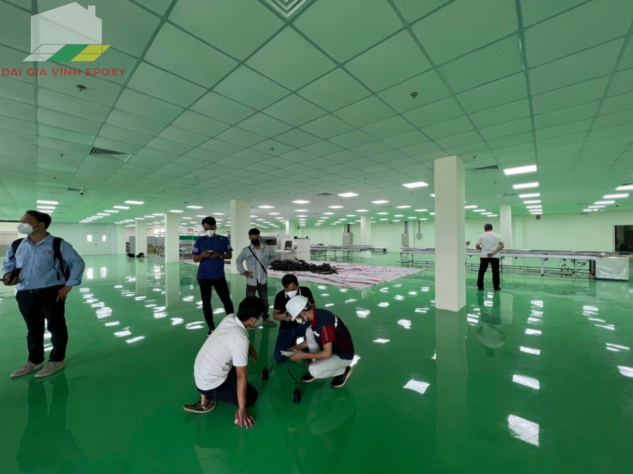 Dịch vụ thi công sơn sàn Epoxy tại KCN Thường Tân 1 Quy trình thi công sơn sàn Epoxy tại KCN Thường Tân