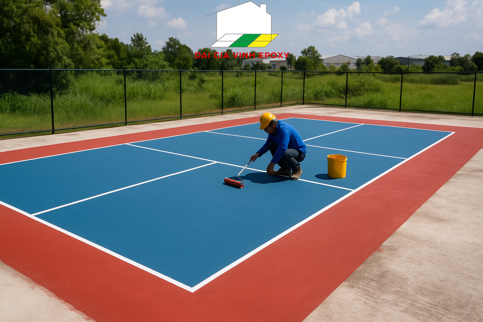 Đơn vị thi công sơn sân pickleball tại Tân Uyên