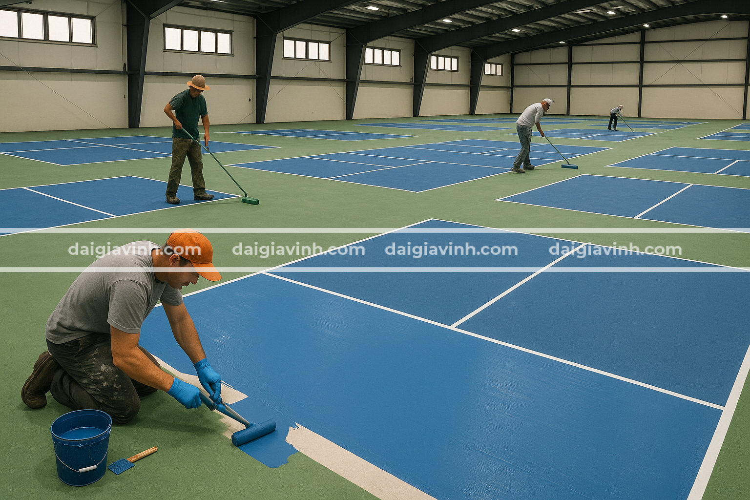 Đại Gia Vinh đơn vị thi công sơn sân Pickleball chuyên nghiệp