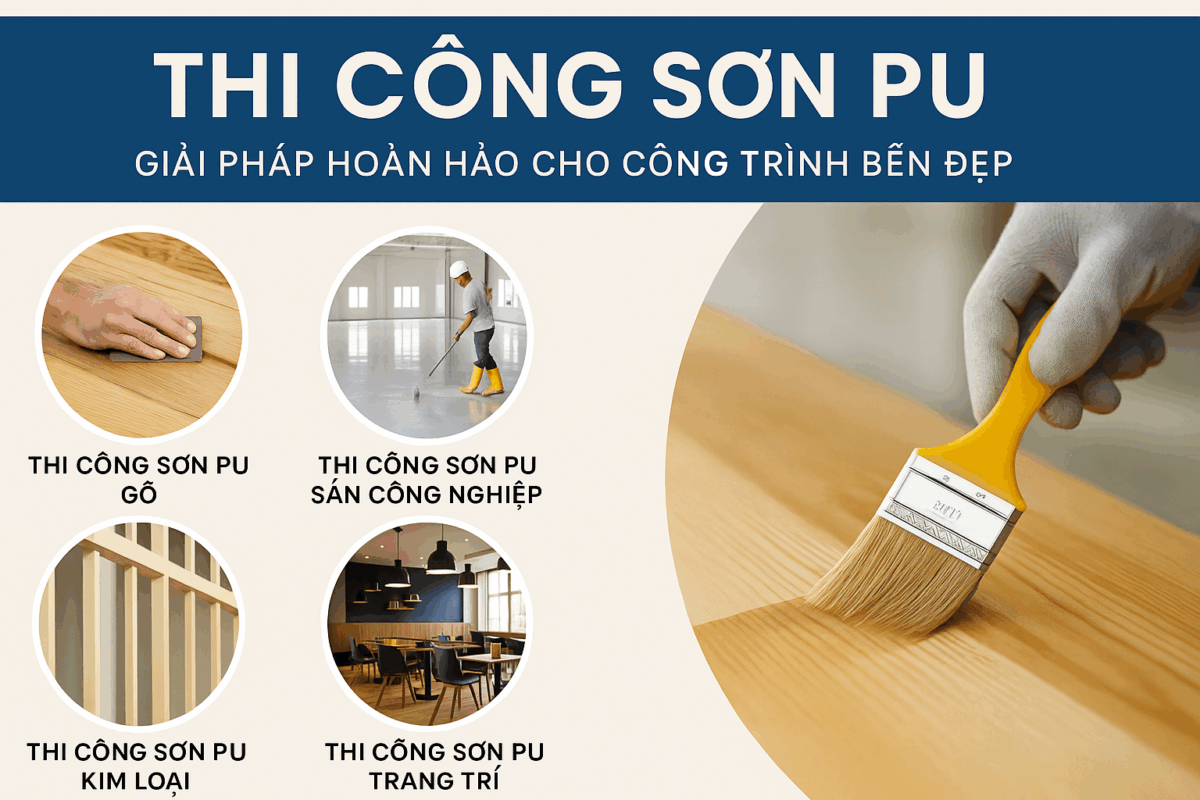 Dịch vụ thi công sơn PU chuyển nghiệp Dịch vụ thi công sơn PU chuyển nghiệp