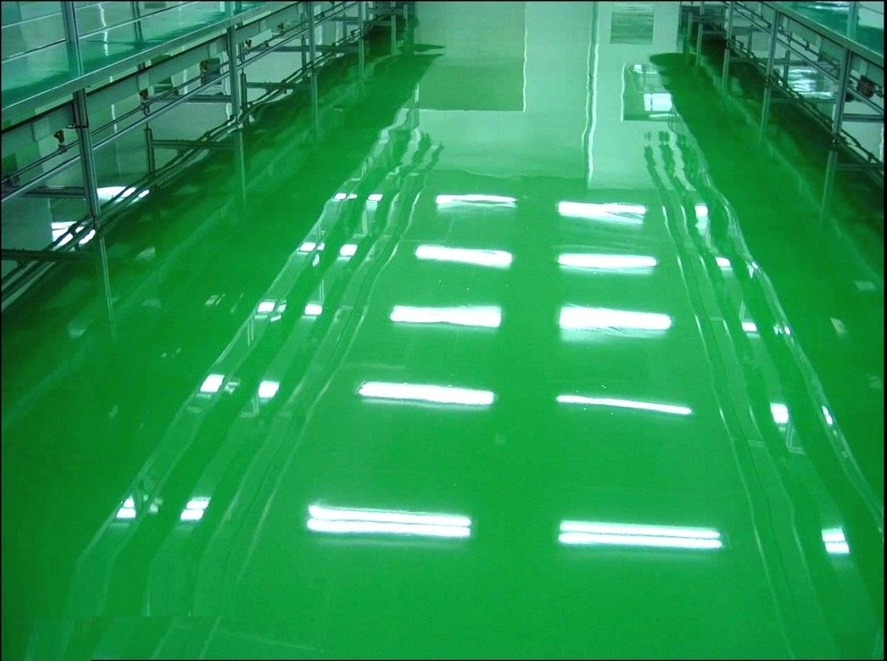 Thi công sơn Epoxy chống tĩnh điện màu xanh Thi công sơn Epoxy chống tĩnh điện màu xanh